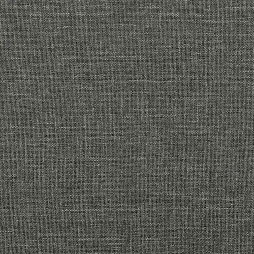 Box Spring Bed with Mattress Dark Gray 76"x79.9" King Fabric