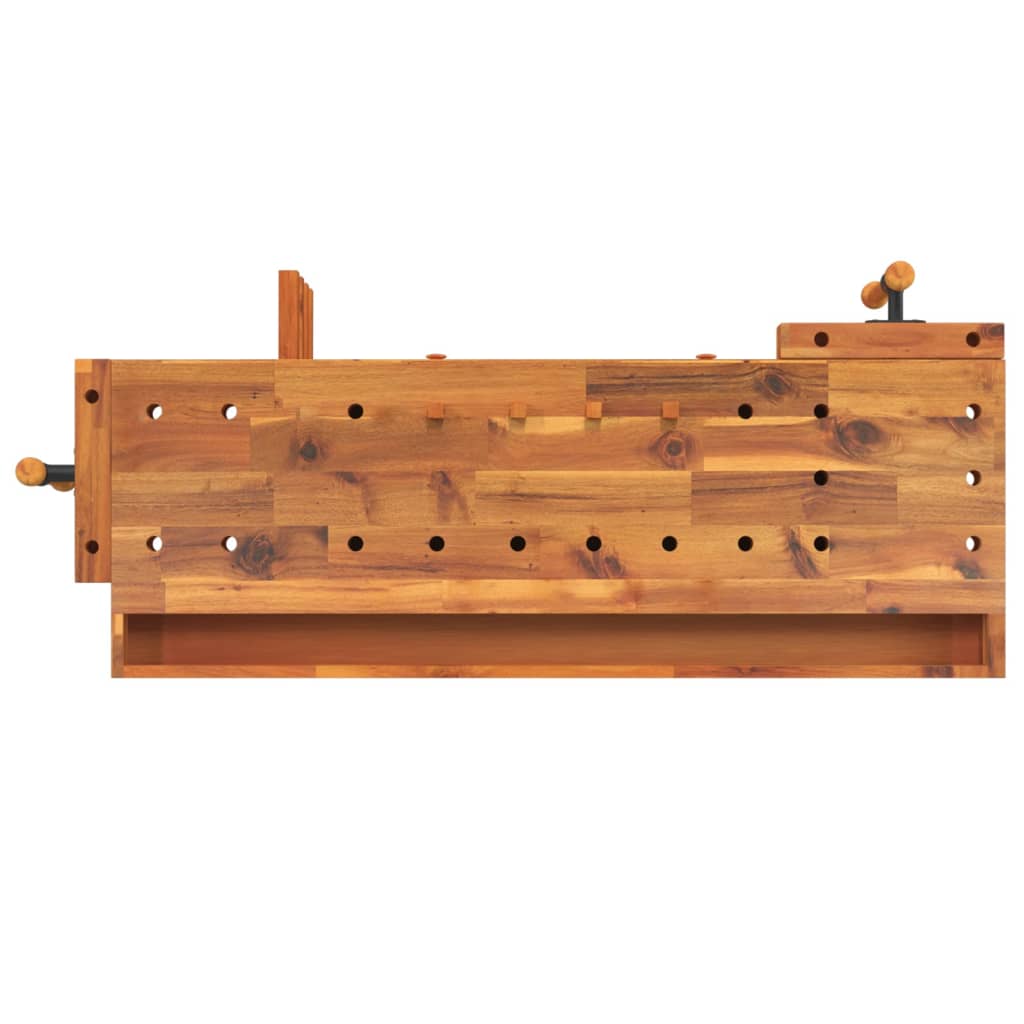 Workbench with Drawers and Vices 48.8"x20.5"x32.7" Solid Wood Acacia