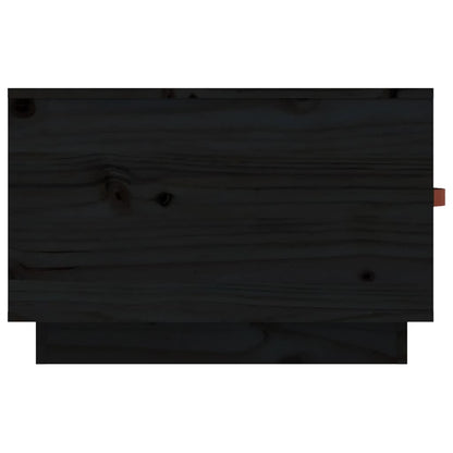 Coffee Table Black 60x53x35 cm Solid Wood Pine
