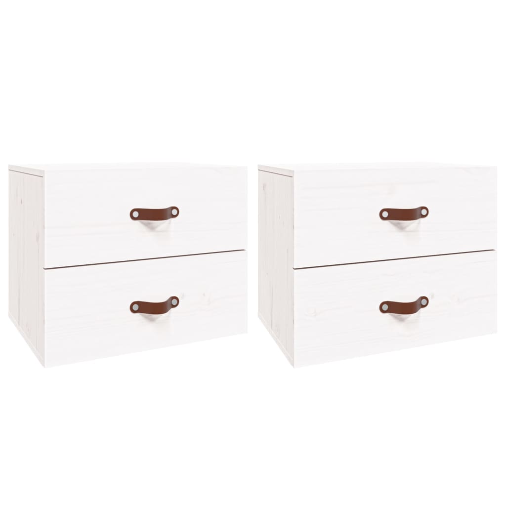 Wall-mounted Bedside Cabinets 2 pcs White 50x36x40 cm