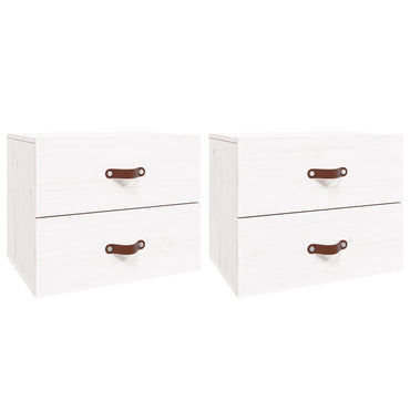 Wall-mounted Bedside Cabinets 2 pcs White 50x36x40 cm