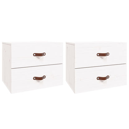 Wall-mounted Bedside Cabinets 2 pcs White 50x36x40 cm