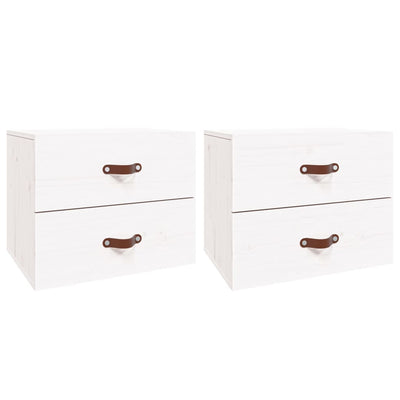 Wall-mounted Bedside Cabinets 2 pcs White 50x36x40 cm