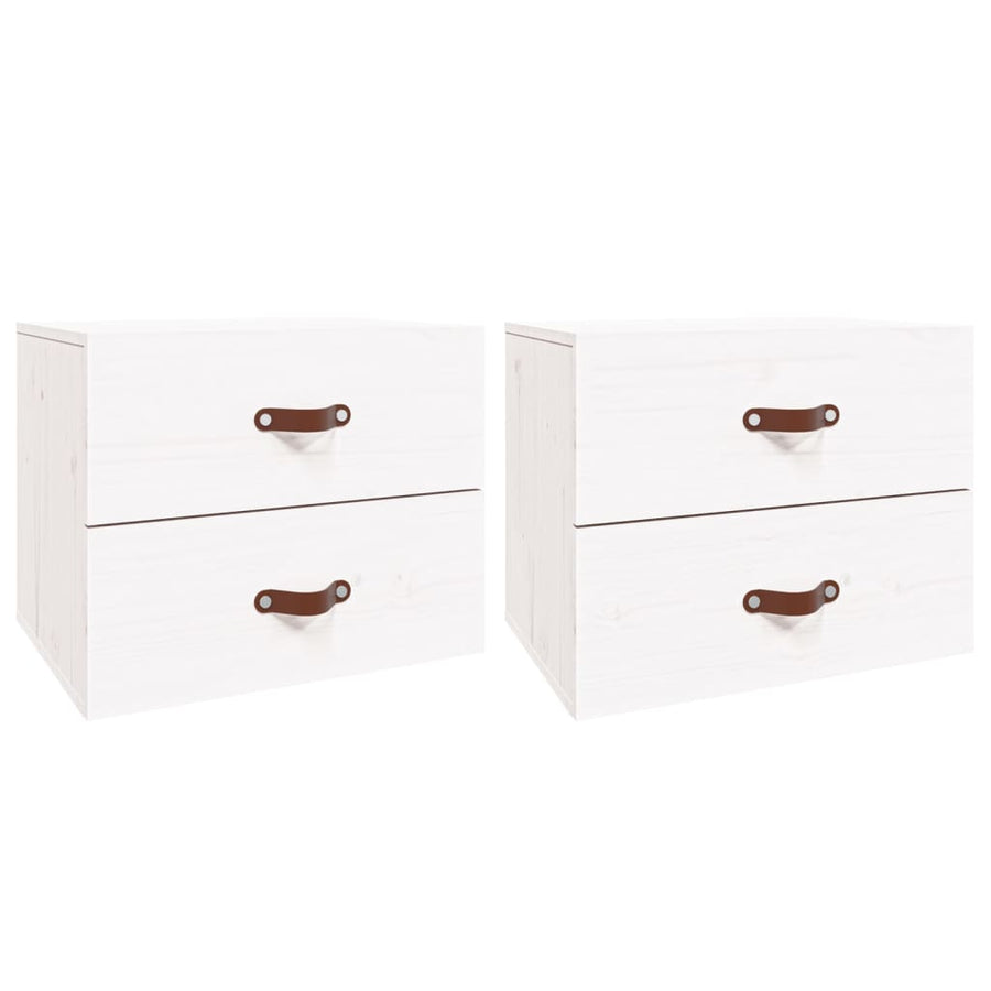 Wall-mounted Bedside Cabinets 2 pcs White 50x36x40 cm