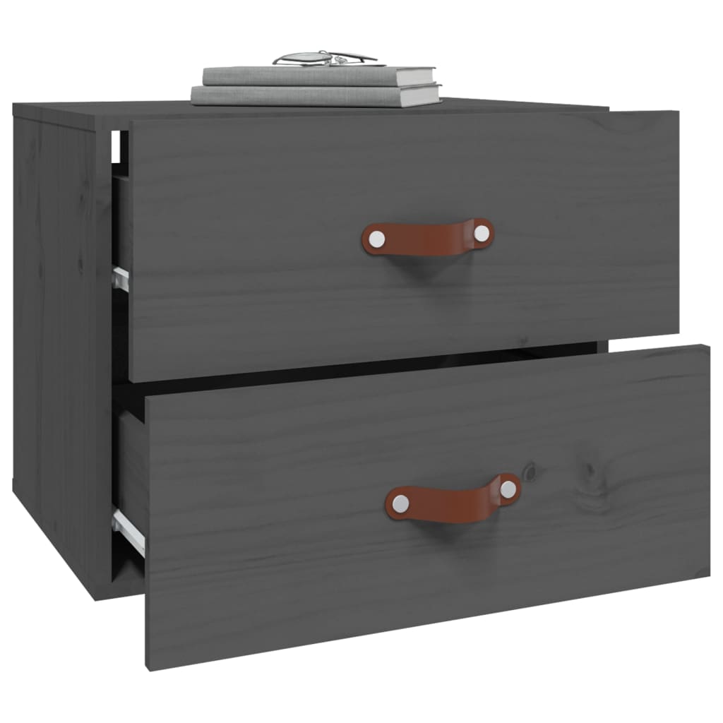 Wall-mounted Bedside Cabinets 2 pcs Grey 50x36x40 cm