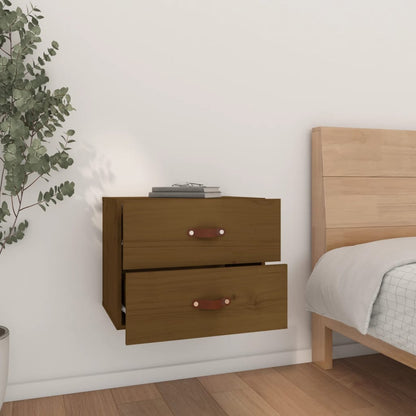 Wall-mounted Bedside Cabinet Honey Brown 50x36x40 cm