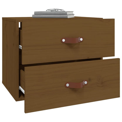 Wall-mounted Bedside Cabinet Honey Brown 50x36x40 cm