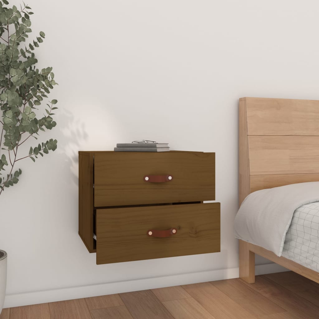 Wall-mounted Bedside Cabinets 2 pcs Honey Brown 50x36x40 cm