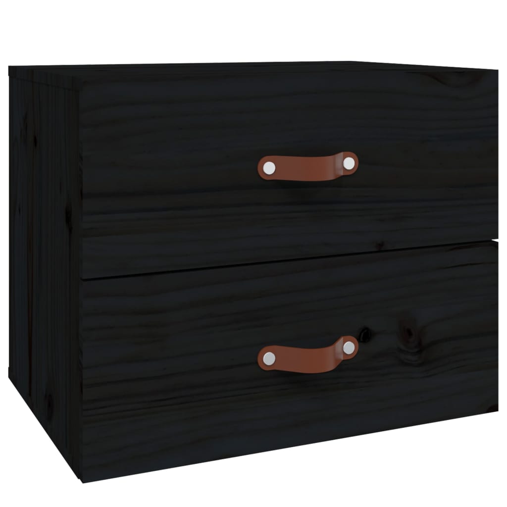 Wall-mounted Bedside Cabinets 2 pcs Black 50x36x40 cm