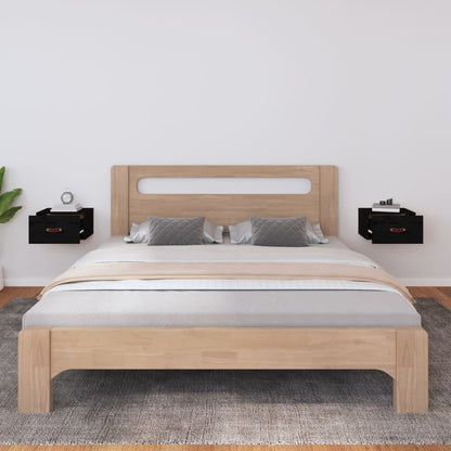 Wall-mounted Bedside Cabinets 2 pcs Black 40x29.5x22 cm