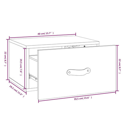 Wall-mounted Bedside Cabinets 2 pcs Black 40x29.5x22 cm