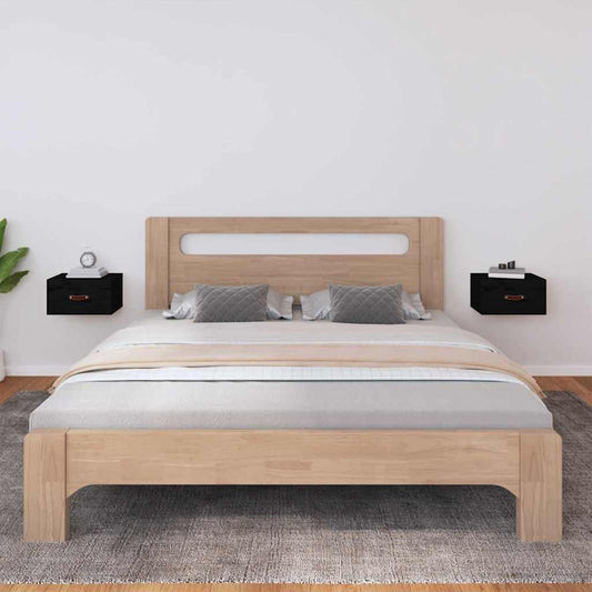 Wall-mounted Bedside Cabinets 2 pcs Black 40x29.5x22 cm