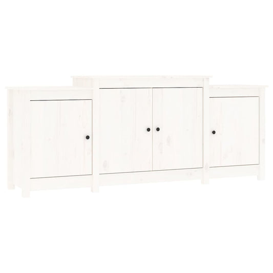 Sideboard White 164x37x68 cm Solid Wood Pine