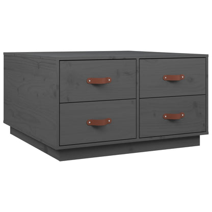 Coffee Table Grey 80x80x45 cm Solid Wood Pine