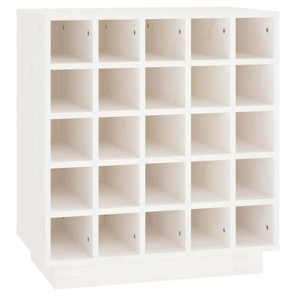 Wine Cabinet White 55.5x34x61 cm Solid Wood Pine