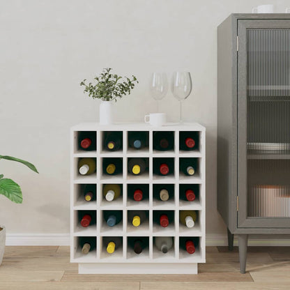 Wine Cabinet White 55.5x34x61 cm Solid Wood Pine