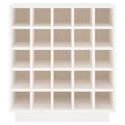 Wine Cabinet White 55.5x34x61 cm Solid Wood Pine