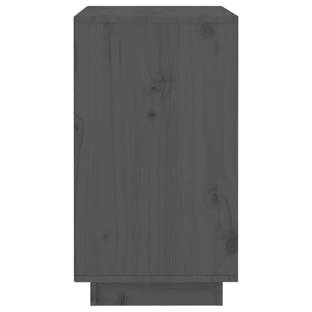 Wine Cabinet Grey 55.5x34x61 cm Solid Wood Pine