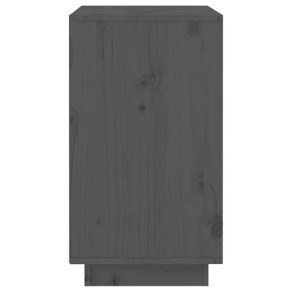 Wine Cabinet Grey 55.5x34x61 cm Solid Wood Pine