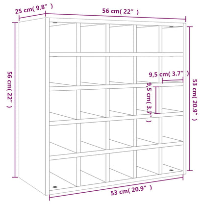 Wine Cabinet White 56x25x56 cm Solid Wood Pine