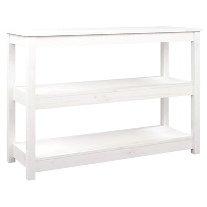 Console Table White 110x40x74 cm Solid Wood Pine