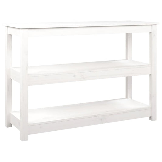 Console Table White 110x40x74 cm Solid Wood Pine