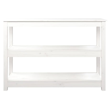 Console Table White 110x40x74 cm Solid Wood Pine