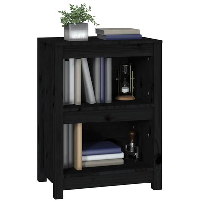 Book Cabinet | Black | Solid pine wood | Compact | Book Cabinet