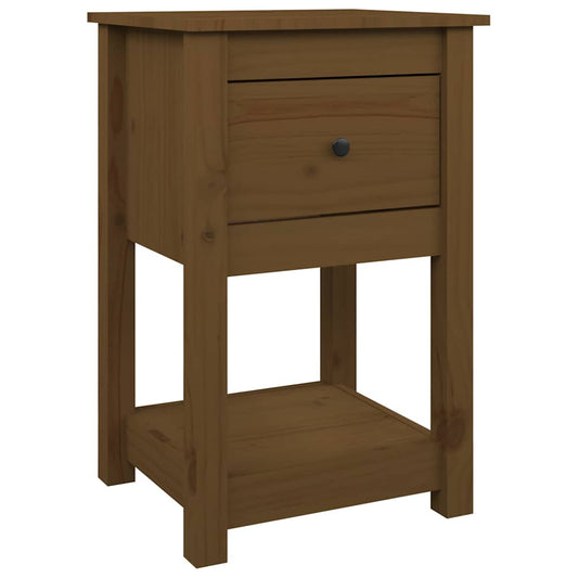 Bedside Cabinet Honey Brown 40x35x61.5 cm Solid Wood Pine