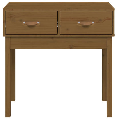 Console Table Honey Brown 76.5x40x75 cm Solid Wood Pine