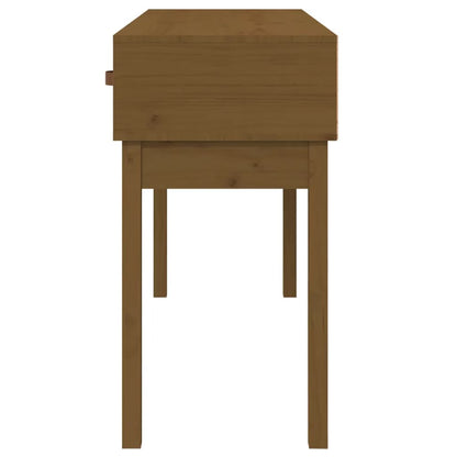 Console Table Honey Brown 114x40x75 cm Solid Wood Pine