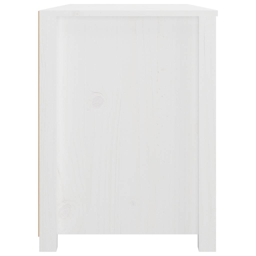 Side Cabinet White 100x40x54 cm Solid Wood Pine