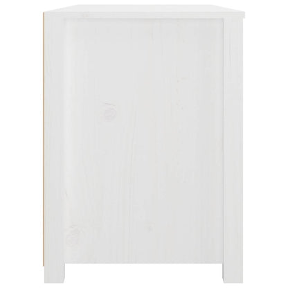 Side Cabinet White 100x40x54 cm Solid Wood Pine