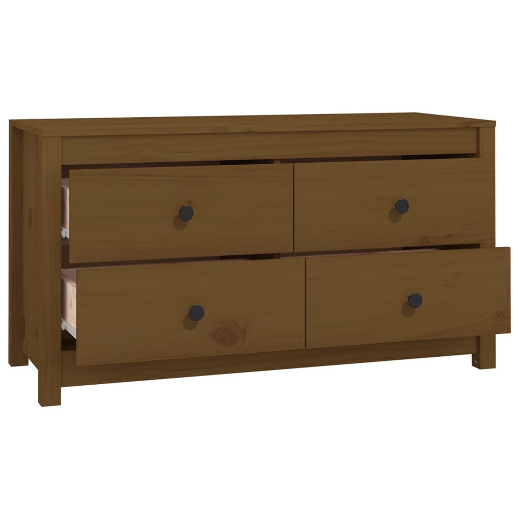 Side Cabinet Honey Brown 100x40x54 cm Solid Wood Pine