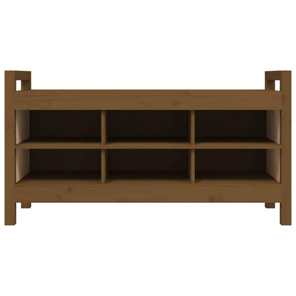 Hall Bench Honey Brown 110x40x60 cm Solid Wood Pine