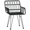 Garden Chairs 2 pcs with Armrest Black 56x64x80 cm PE Rattan