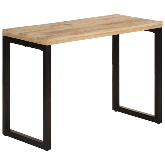 Dining Table | Mango wood finish, Black frame | Solid mango wood, steel