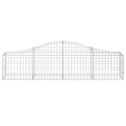 Arched Gabion Baskets 7 pcs 200x30x40/60 cm Galvanised Iron