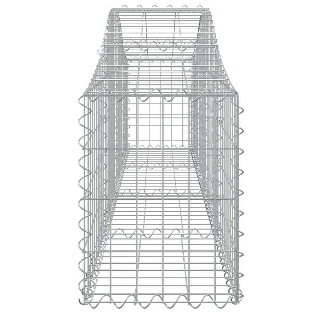 Arched Gabion Baskets 7 pcs 200x30x40/60 cm Galvanised Iron