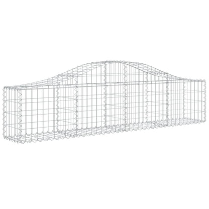 Arched Gabion Baskets 8 pcs 200x30x40/60 cm Galvanised Iron