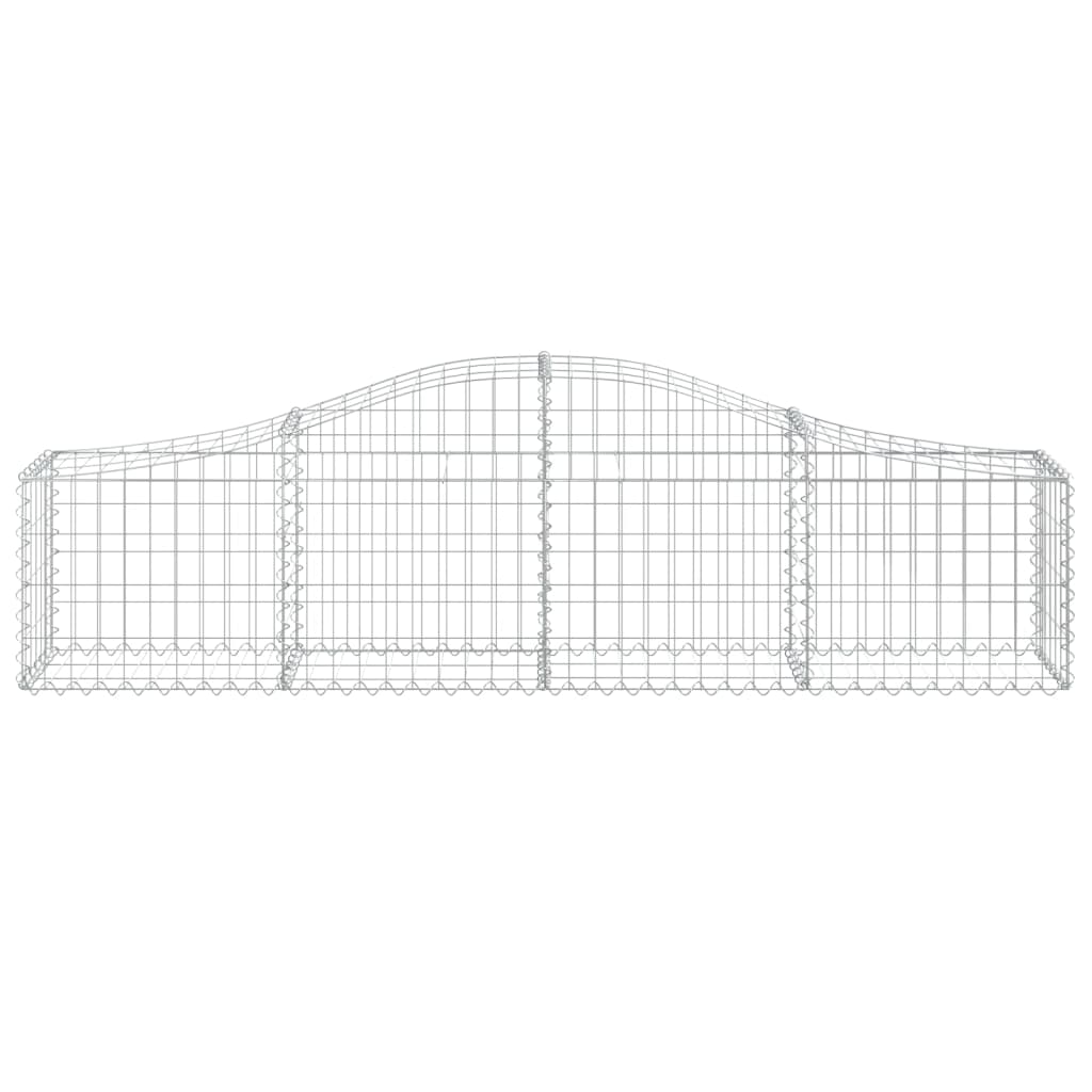 Arched Gabion Baskets 8 pcs 200x30x40/60 cm Galvanised Iron