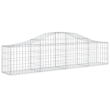 Arched Gabion Baskets 11 pcs 200x30x40/60 cm Galvanised Iron