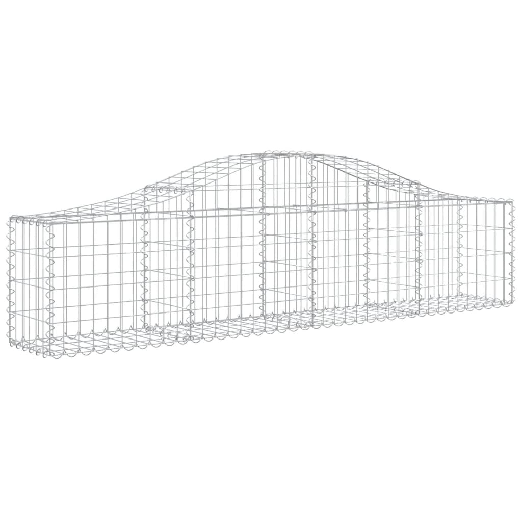 Arched Gabion Baskets 18 pcs 200x30x40/60 cm Galvanised Iron