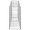 Arched Gabion Baskets 3 pcs 78.7"x11.8"x23.6"/31.5" Galvanized Iron