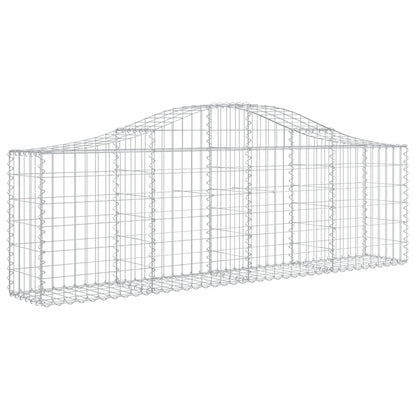 Arched Gabion Baskets 4 pcs 200x30x60/80 cm Galvanised Iron
