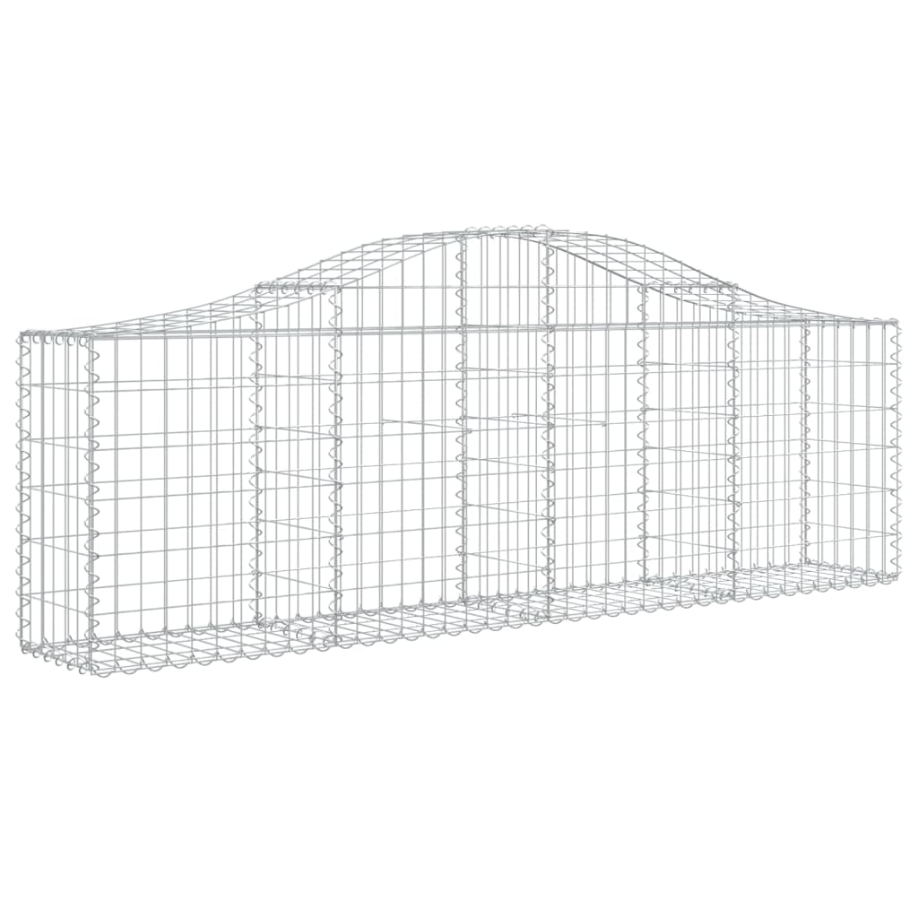 Arched Gabion Baskets 7 pcs 200x30x60/80 cm Galvanised Iron