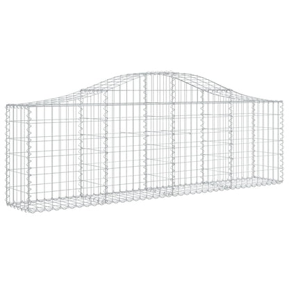 Arched Gabion Baskets 9 pcs 200x30x60/80 cm Galvanised Iron