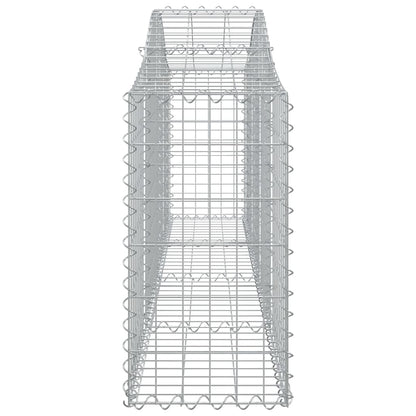 Arched Gabion Baskets 9 pcs 200x30x60/80 cm Galvanised Iron