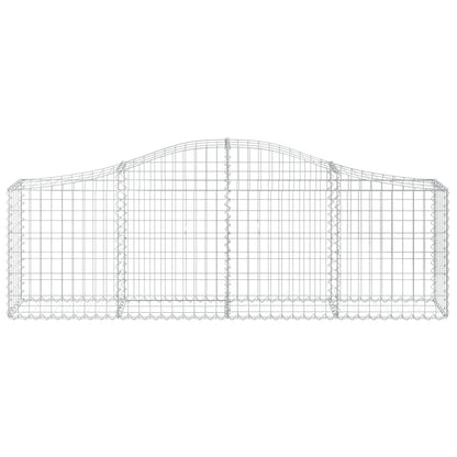 Arched Gabion Baskets 14 pcs 200x30x60/80 cm Galvanised Iron