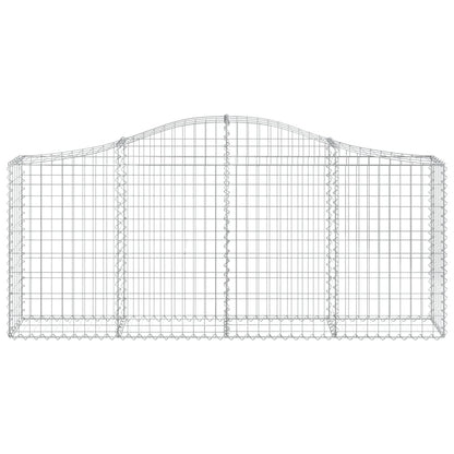 Arched Gabion Baskets 5 pcs 200x30x80/100 cm Galvanised Iron
